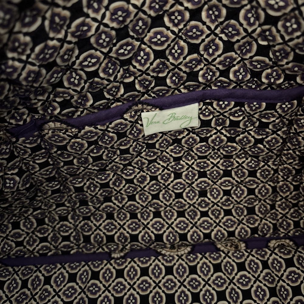 Vera Bradley Tote Bag Purple Paisley Print Large Cotton Tote 20" X 15" X 8" - Picture 11 of 11